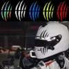 Ozone Stickers™ Reflective Monster Claw Marks Motorcycle Helmet Stickers, Red on Black, Waterproof Decorative Decals